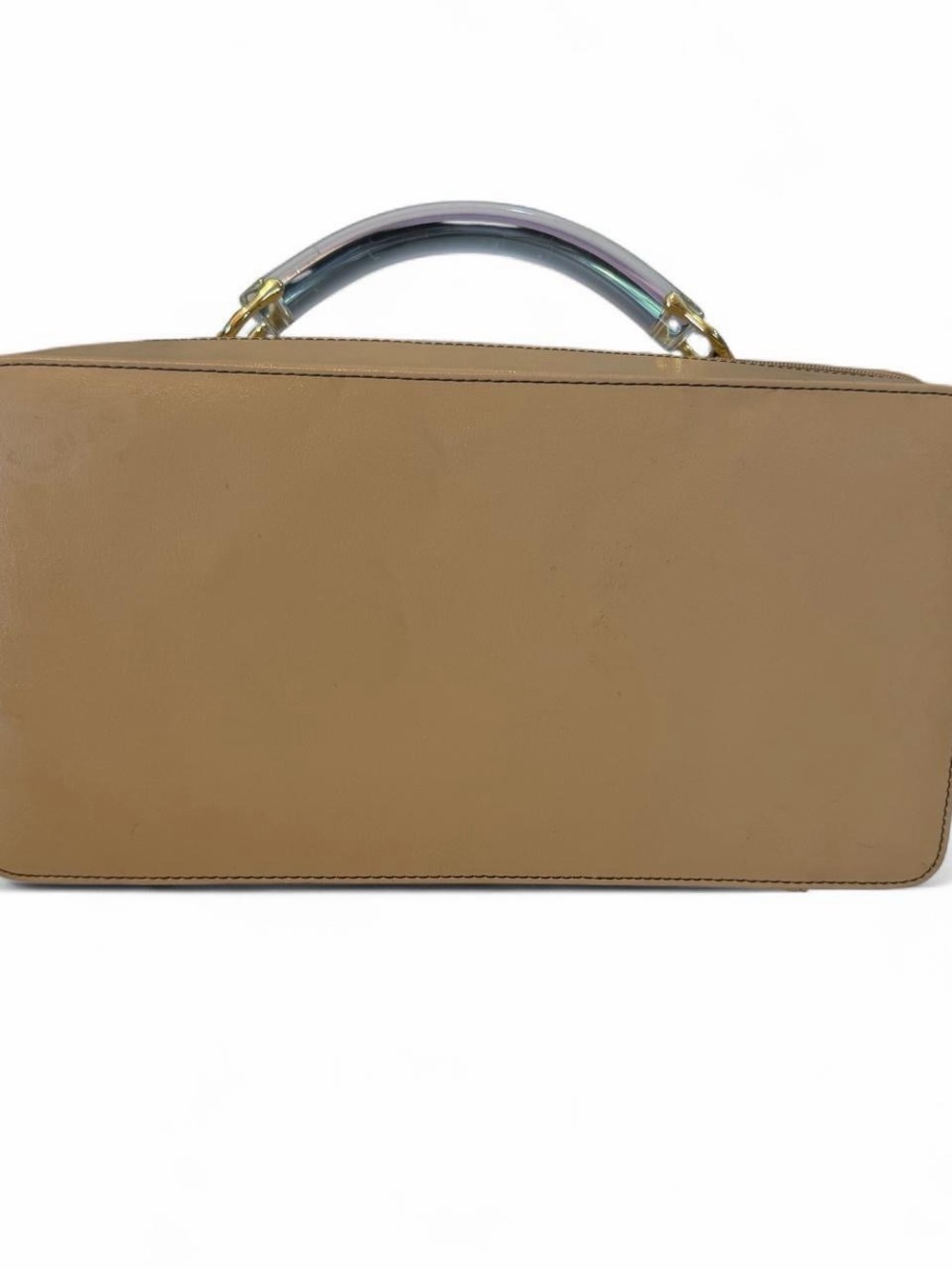 Vintage Estee Lauder Cosmetic Case with Clear Handle and Gold Hardware - Picture 3 of 8